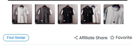 The top left of a PonyBuy listing page: five seller photographs in a strip with a Find Similar button underneath