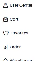 PonyBuy account navigation showing User Center, Cart, Favorites and Order